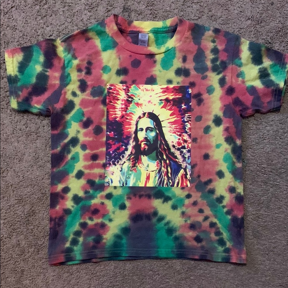 Colorful Tie-Dye Graphic T-Shirt